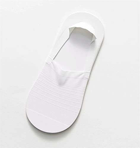 OUBALA Chaussettes Chaussons Hommes Pas Show Mince Chaussettes Invisible Chaussettes Homme Chaussettes Respirantes (Color : White, Size : One Size) Cover