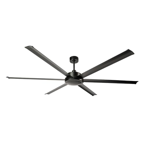 Abrila - Ventilador DC SANSON | Color Negro con seis Aspas de Aluminio | con 6 Velocidades Ajustables | Con Temporizador y Mando a Distancia Incluidos | Ideal para Grandes Espacios