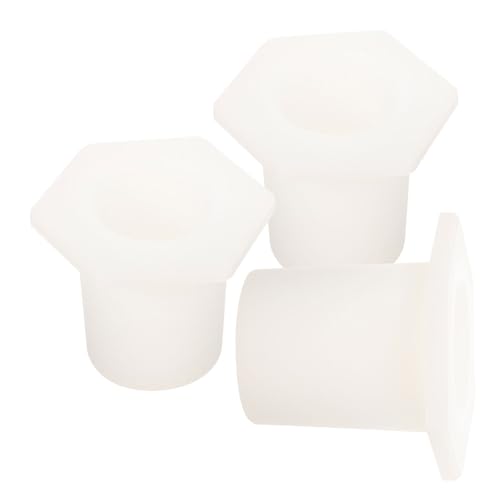 TOYANDONA Bouchons en Silicone pour Trous de Parasol de Table de Terrasse Lot de 3 Pièces Blanches Cache-Trou Étanche et Anti-Bruit Accessoires pour Parasols de Jardin et Mobilier