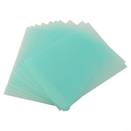 10 paquetes de placas de policarbonato transparentes para protección de casco de soldadura, prácticas y resistentes (110 x 90 mm)