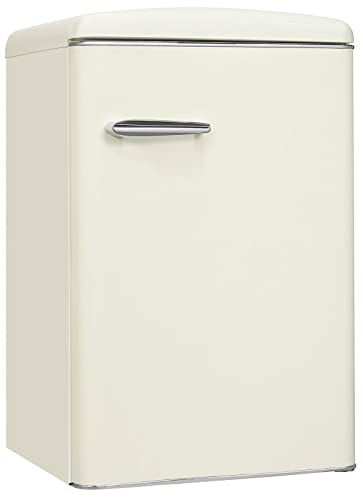 Exquisit Frigorífico Table Top Retro,122l, Clase F, Color Magnolia Blanca, Cajón Verdulero, Estantes Cristal, Luz Led, Tirador Retro, Altura Regulable, Consumo 112 Kwh Año, Medidas 89,5x55x57,5 Cm Exquisit Frigorífico Table Top Retro,122l, Clase F, Color Magnolia Blanca, Cajón Verdulero, Estantes Cristal, Luz Led, Tirador Retro, Altura Regulable, Consumo 112 Kwh Año, Medidas 89,5x55x57,5 Cm