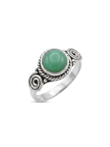Natural Green Chrysoprase 925 Solid...