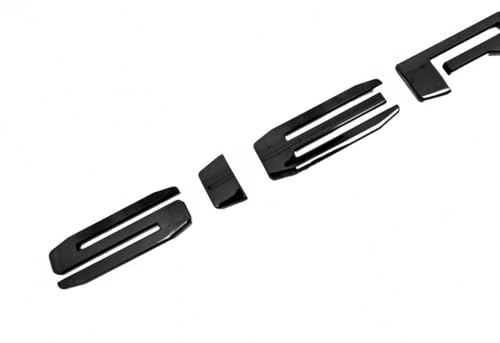 Image of 4pack 2019-2026 Big Sierra Emblem Door Rear Nameplate with SLT Badge Replacement for Sierra 1500 2500HD 3500HD 84287337 (Gloss All Black)