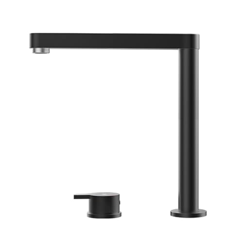 Grifo plegable negro para fregadero de caravana y ventanas de cocina