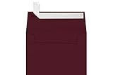 LUXPaper A1 Invitation Envelopes for 3 1/2' x 4 7/8' Cards in 80lb. Burgundy Linen, Printable...