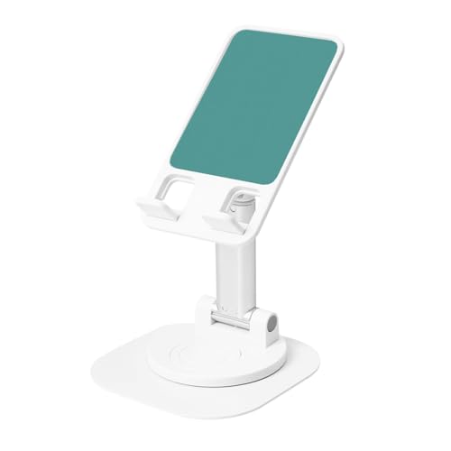 KIRROWE Soporte de teléfono azul claro, soporte de escritorio ajustable para iPhone y todos los teléfonos, rotación de 360°, plegable integrado