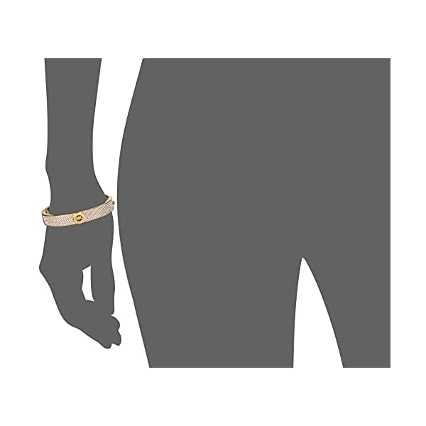 Michael Kors Stainless Steel and Pavé Crystal Bangle Bracelet for Women, Color: Gold (Model: MKJ3998710)