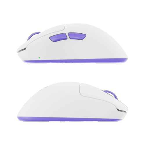 Image of Kreo Anzu V2 Wireless Gaming Mouse, 48g Ultra-Light Ergonomic Mouse, PixArt 3311 Sensor, 12000 DPI, 2.4GHz /Bluetooth /USB-C, 1000Hz Polling, Huano 80M Switches, 50+ Hr Battery (White)