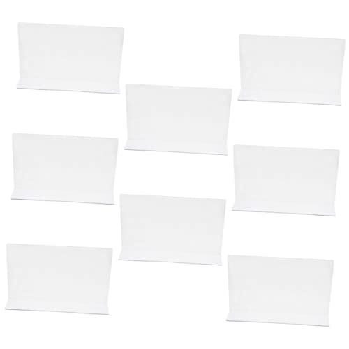 HEALLILY 8Pcs Clear Plastic Closet Shelf Dividers Shelf Separators for Closet Organization Easy to Install Shaped Dividers for Neat Storage and Item Classification