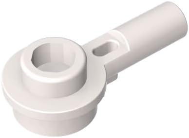 32828 Hinge Plate Plate Round 1x1 with Hollow Stud and Horizontal Bar 1L 50 Pieces GDS-1570 Compatible with Lego Building Blocks ColorWhite