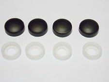 BLVD-LPF OBEY YOUR LUXURY Black License Plate Screw Caps - 4 Pieces