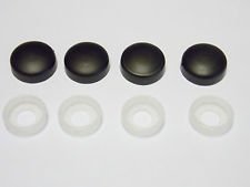 BLVD-LPF OBEY YOUR LUXURY Black License Plate Screw Caps - 4 Pieces