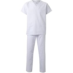 Ropa De Trabajo Para Choferes Velilla 800; Conjunto pijama sanitario; color Blanco; Talla S