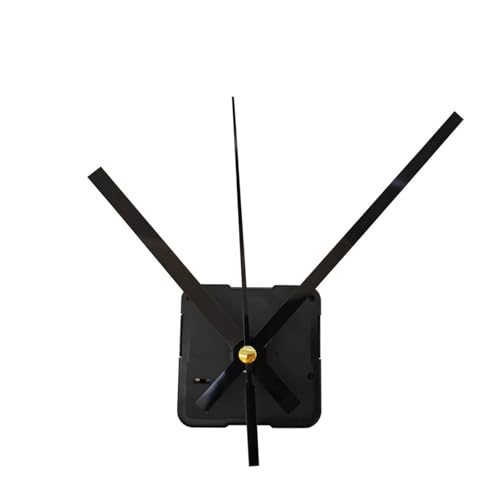 lansuiyour Kit de mecanismo de movimiento de reloj de eje largo con manecillas de metal para reloj de pared aduanero, accesorios de repuesto
