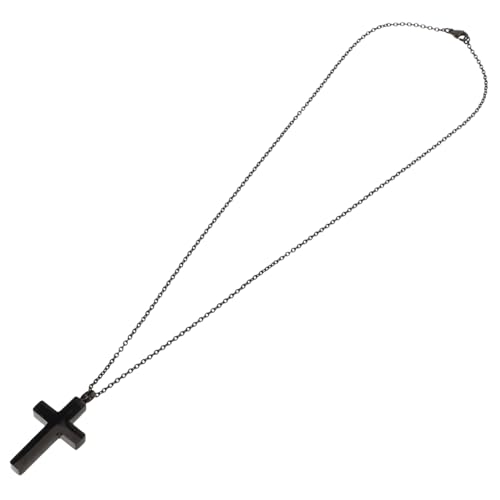 DEARMAMY Collier Croix Urne Acier Inoxydable pour Cendres Pendentif Commémoratif Ouvert Funéraire pour ou Animaux Sceau Sécurisé et Design