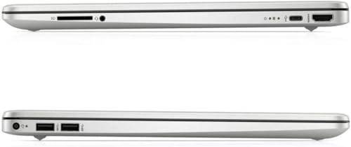 Image of HP 15-ef2040tg 15.6 Inch Full HD Anti-glare IPS Laptop AMD Ryzen 5 8GB DDR4 RAM 512GB SSD Radeon Graphics Webcam Backlit Keyboard for Desk Work, Windows 11 Home in S Mode, Natural Silver (Renewed)