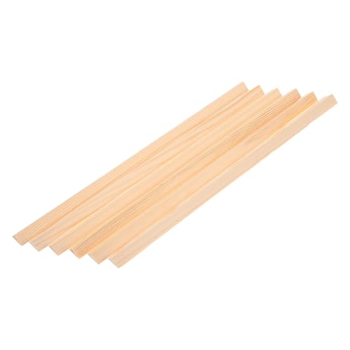 Mikikit 6 Tiras de Madera de Pino Triangulares para Manualidades, Molduras Decorativas para Ventanas, Bordes para Mosquiteros, Bricolaje Creativo, 12 Mm X 30 Cm, Decoración y Accesorios