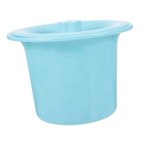 HOODANCOS 大人用プラスチック尿盆 スピトゥーン蓋付き 夜用尿器 非常用チャンバーポット 滑り止めデザイン 使いやすい清掃簡単 高齢者や障害者向け