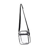 ibasenice Bolso Bandolera Transparente de PVC para Mujer Mediano con Cierre de Cremallera Bolso de Hombro Casual para Verano Playa y Uso Diario