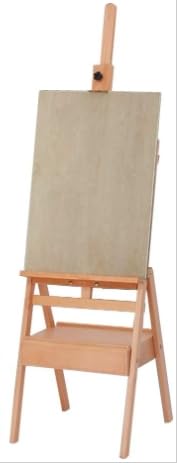 NDRFAWY イーゼル 木製イーゼルスタンド スケッチボックス収納棚付き アーティストイーゼル アトリエ用 防風アーティスト クラフトボックス