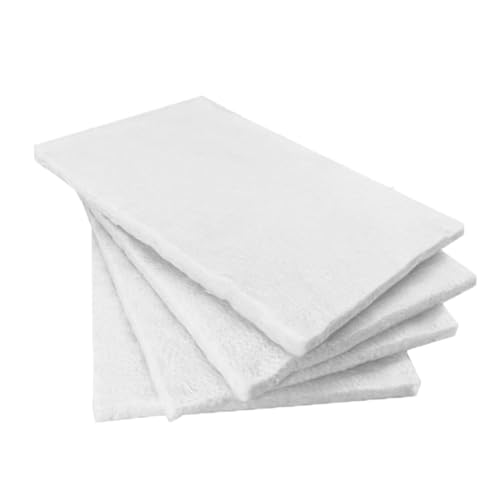 4 esponjas de cerámica para chimenea, 30 x 20 x 0,6 cm, esponja de cerámica para chimenea de bioetanol, chimenea de mesa, esponja de cerámica de etanol, lana de cerámica, mecha de repuesto