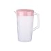 UPKOCH pichet en Plastique Transparent avec Couvercle pichet pour Eau Chaude et Froide pichet de jus de Boisson Bouilloire théière 2000ml (Rose)