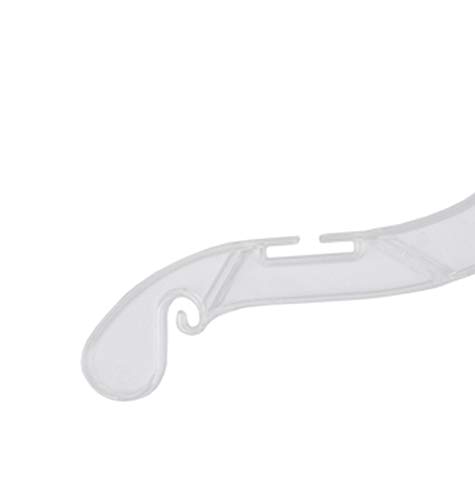 Miniatura 5 de NAHANCO 414 perchas de plástico transparente para jóvenes, gancho giratorio de metal y muescas para correas, peso súper pesado, 14 pulgadas