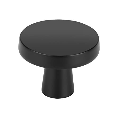 Black Knobs, OYX 12Pack Black Cabinet Knobs for Round Kitchen Cabinet Hardware Black Dresser Drawer Knobs Matte Black Cabinet Knobs Zinc Alloy Cabinet Door Knobs, Black Hardware for Cabinets