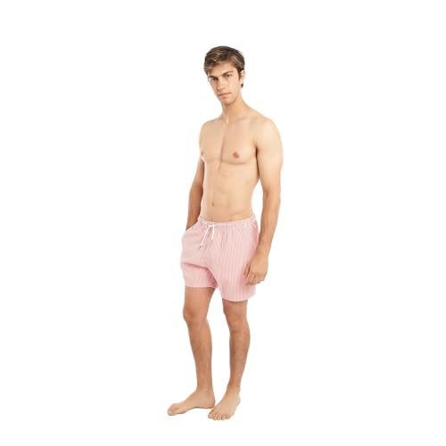 BERMIES Men’s Seersucker Swim Trunks with Compression Liner - 5.5” Inseam, Quick-Dry, UPF 50+, Sensitive Skin3