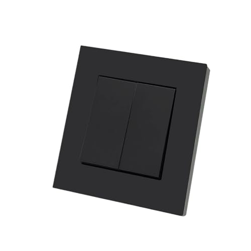 Interrupteur à bouton-poussoir mural bloc double avec 1 socket not ground