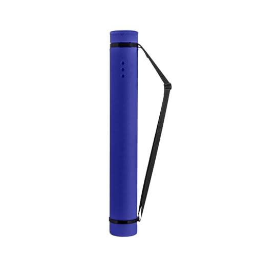 JJRING Blue Poster Tube, 25" to 40" Extendable Poster Storage Holder Tube with Carrying Strap, Poster Carrying Case for Blueprints, Scrolls, Maps and Architect Papers