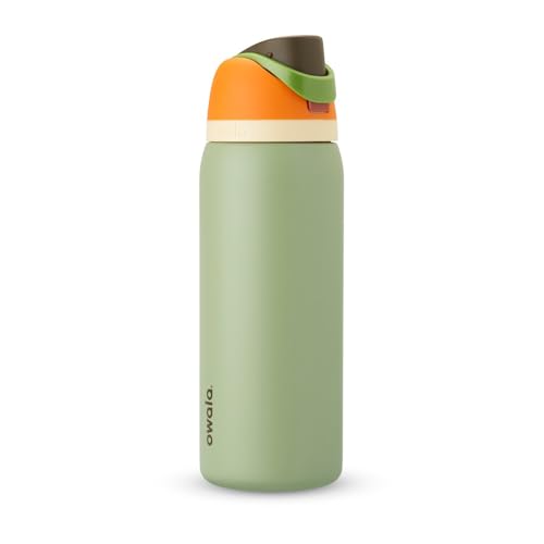 Owala FreeSip Isolierte Edelstahl Trinkflasche mit Strohhalm, 945 ml – BPA-frei, optimal für Sport, Fitness, Outdoor und Reisen, Camo Cool