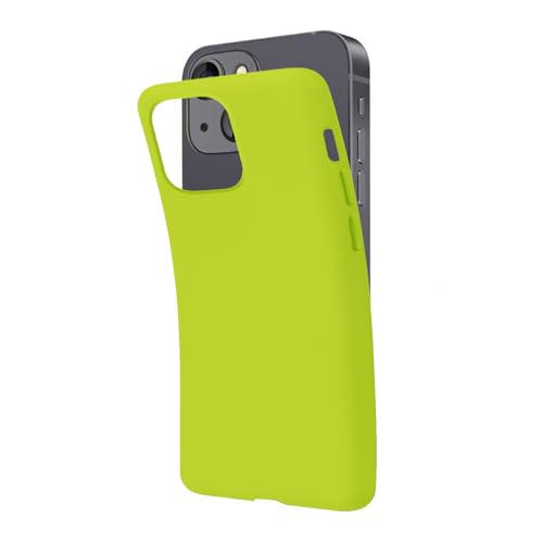 SBS Coque iPhone 14 Vert Acid Acid Green Pantone 2297 C, étui Souple et Flexible Anti-Rayures, Coque Fine et Confortable à Tenir dans Votre Poche, étui...