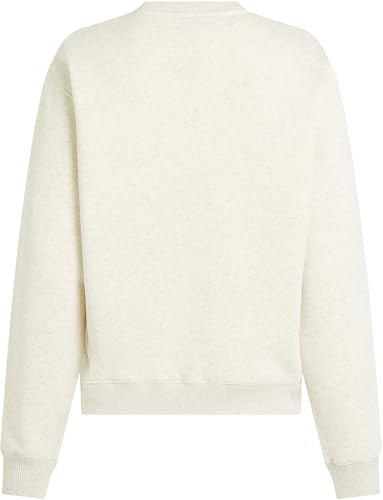Tommy Hilfiger Damen Sweatshirt ohne Kapuze, Elfenbein (Oatmeal Heather), XXXL – Ansicht 6