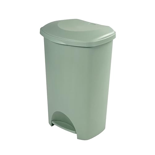 Addis 50L Willow Green Kitchen Pedal Bin | Soft Close Family Waste Bin