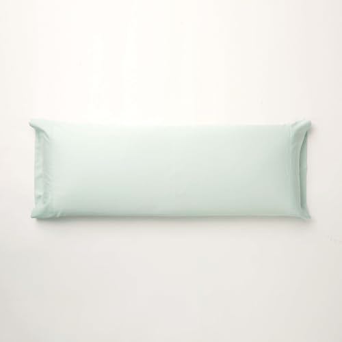 BELUM | Funda Almohada Satén 300 Hilos Liso Medida: 90 cm Color: Mint | Funda Almohada Satén suavidad al Tacto y Confort al acostarse en Ella