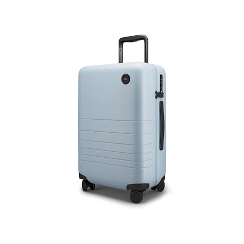 Monos Carry-On Luggage 22 Inch Lightweight Hardside Spinner Suitcase with TSA Lock | Airline Approved 39.9L Polycarbonate Rolling Carry On Bag | Overhead Bin Suitcase for Travel | Blue Haze