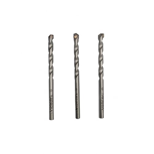 Image of TAPARIA 6 mm Flat Tip Masonry Drill Bit for Wall /Masonary Drilling (MD 6100, 6x60x100 mm, Pack of 3)-Sprial Flute Type-Home, DIY, Professional, Brick, Wall, Masonary-Drilling