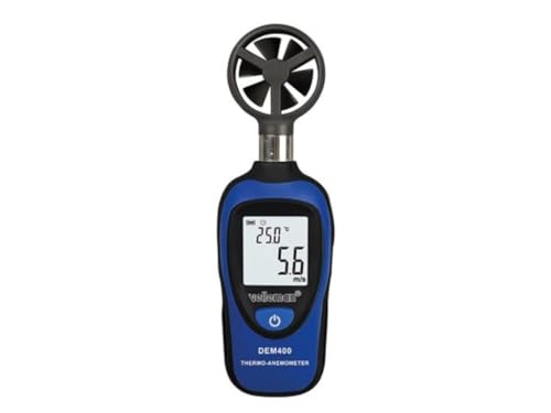 Velleman Digitales Mini Thermometer-Anemometer, Windgeschwindigkeit, Temperatur, LCD-Display, automatische Abschaltung