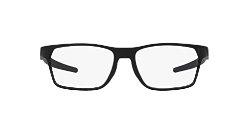 Image of Oakley Mens Ox8174f Hex Jector Low Bridge Fit Rectangular Prescription Eyewear Frames, High Resolution Satin Black /Demo Lens, 54 mm