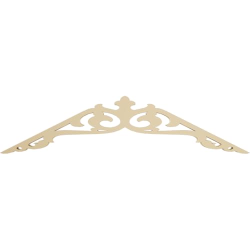 36"W x 9"H x 1 1/2"P (6/12) Pitch Amber Signature Urethane Gable Pediment, Primed Tan