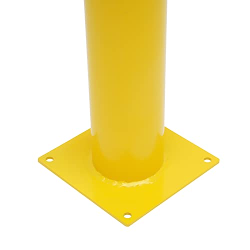 Safety Barrier Bollard – 42H X 4.5L In Street Bollard Parking Post, Metal Sign Posts Steel Safety Bollard Traffic Pole With 4 Free Anchor Bolts For Traffic-Sensitive Area(1 Pack) #TOP4