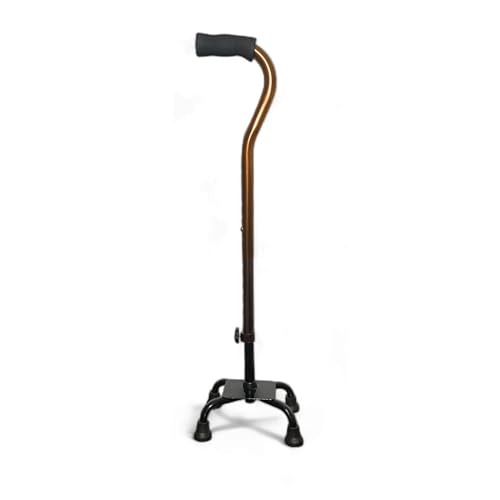 BESTABLE Quad Base Cane Walking Stick Adjustable Height Walking Aid Super Sturdy Soft Grip for Man and Woman and Seniors, Disabled, Adults for Extra Safety