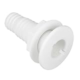 Grngven 2Pcs Marine Plastic Thru-Hull Fittings for Boats, 1 Inch Thru Hull Fittings for Boats and Yachts Truck