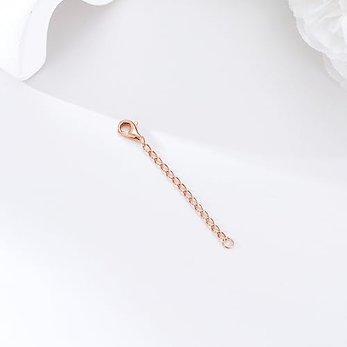 Image of 14K Gold Durable 1.5 inch /2 inch /3 inch Chain Extender, Yellow /White /Rose Gold Removable Necklace Chain Extension with Sturdy Lobster Clasp, Adjustable Extender Chain for Necklace Anklet Bracelet
