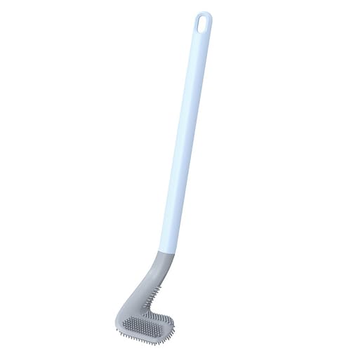 Image of Golf Toilet Brush, Toilet Cleaning Brush, Flexible Bendable Silicone Long Handled Toilet Brush, 360 Deep Toilet Bowl Cleaning Brush,Quick Drying Toilet Brush for Bathroom with a Hook (Blue)