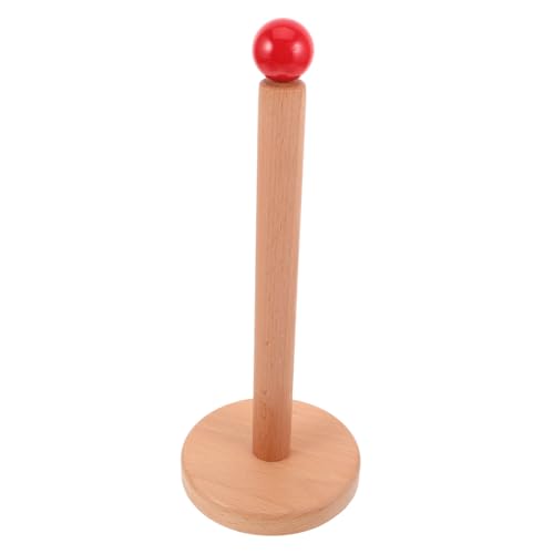 BESPORTBLE Hair Accessories Rack Vertical Scrunchies Holder Stand for Women Natural Wood Storage Organizer with Ample Capacity for Hair Ties Ropes Minimalist Design