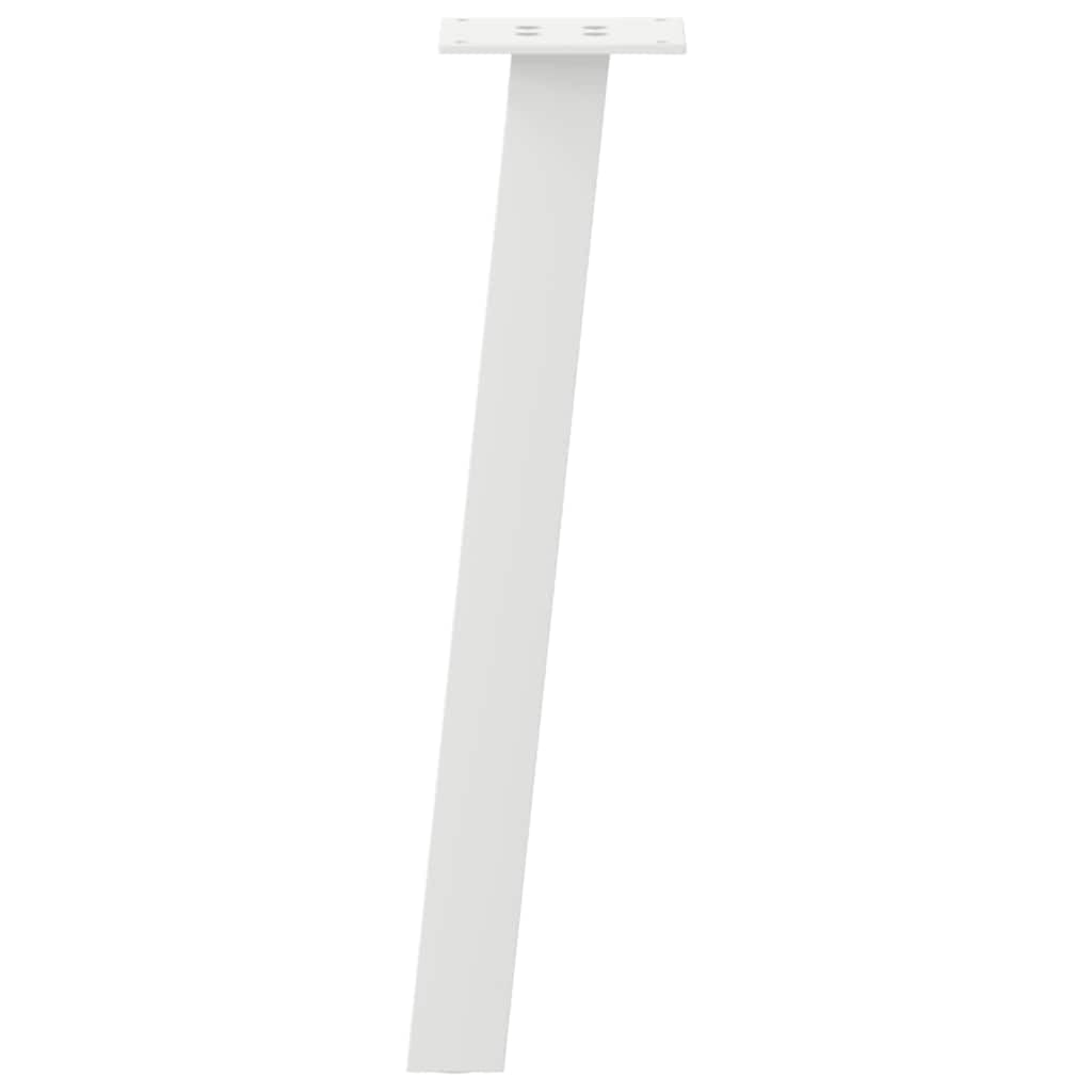 Gambe per tavolino, 4 pezzi, 30 cm, acciaio verniciato a polvere, bianco