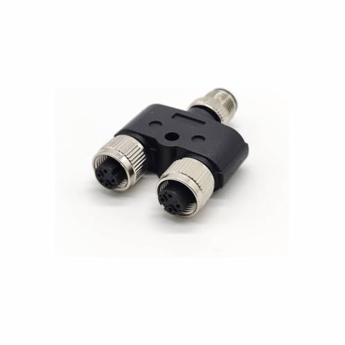 Elecbee 2pcs M12 Y Connector 4 Pin Male to Female miniatura 5