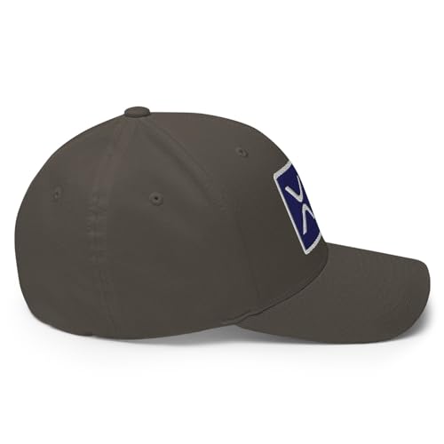 FX XRP USA Flag Crypto Fitted Hat Embroidered Curved Bill Mid Crown Closed-Back Structured Twill Cap - Image 7